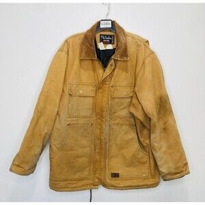 Vintage Walls Blizzard Pruf Chore Jacket Work Coat Distressed Cotton Insulated